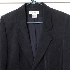 CHAUS- 💯% Silk Navy Jacket